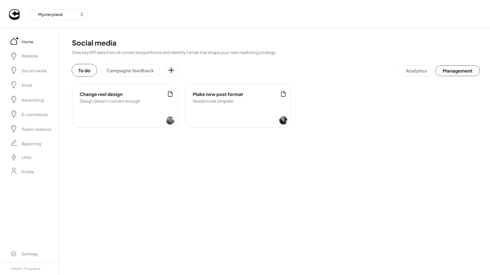 Command dashboard preview